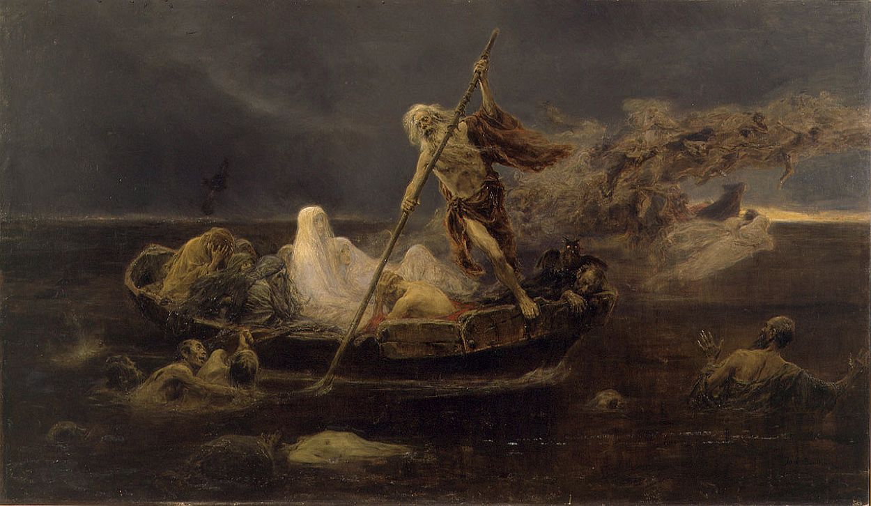 Painting of Charon by Jose Benlliure y Gil, 1919